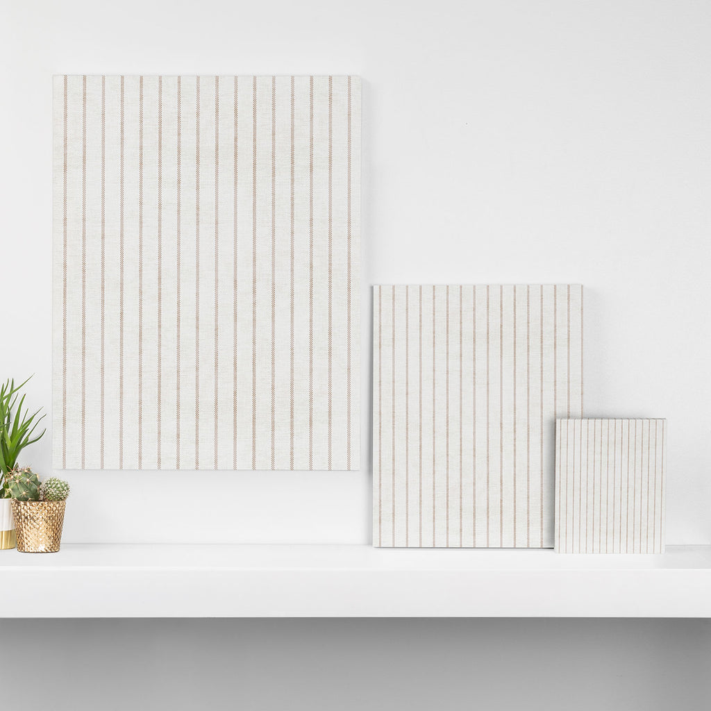  AEGEAN SIMPLE TICKING STRIPE JUTE Canvas Print Gallery Image 3