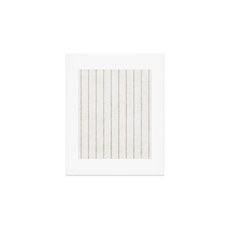  AEGEAN SIMPLE TICKING STRIPE JUTE Art Print Gallery Image 1