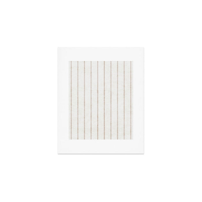  AEGEAN SIMPLE TICKING STRIPE JUTE Art Print Gallery Image 1