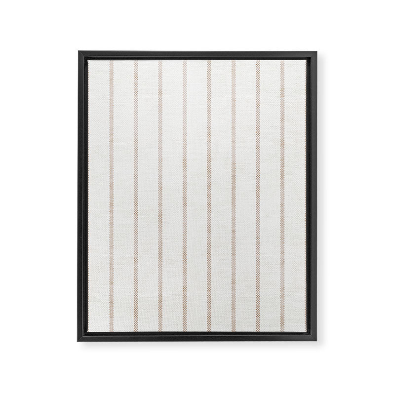  AEGEAN SIMPLE TICKING STRIPE JUTE Framed Canvas Print Gallery Image 8