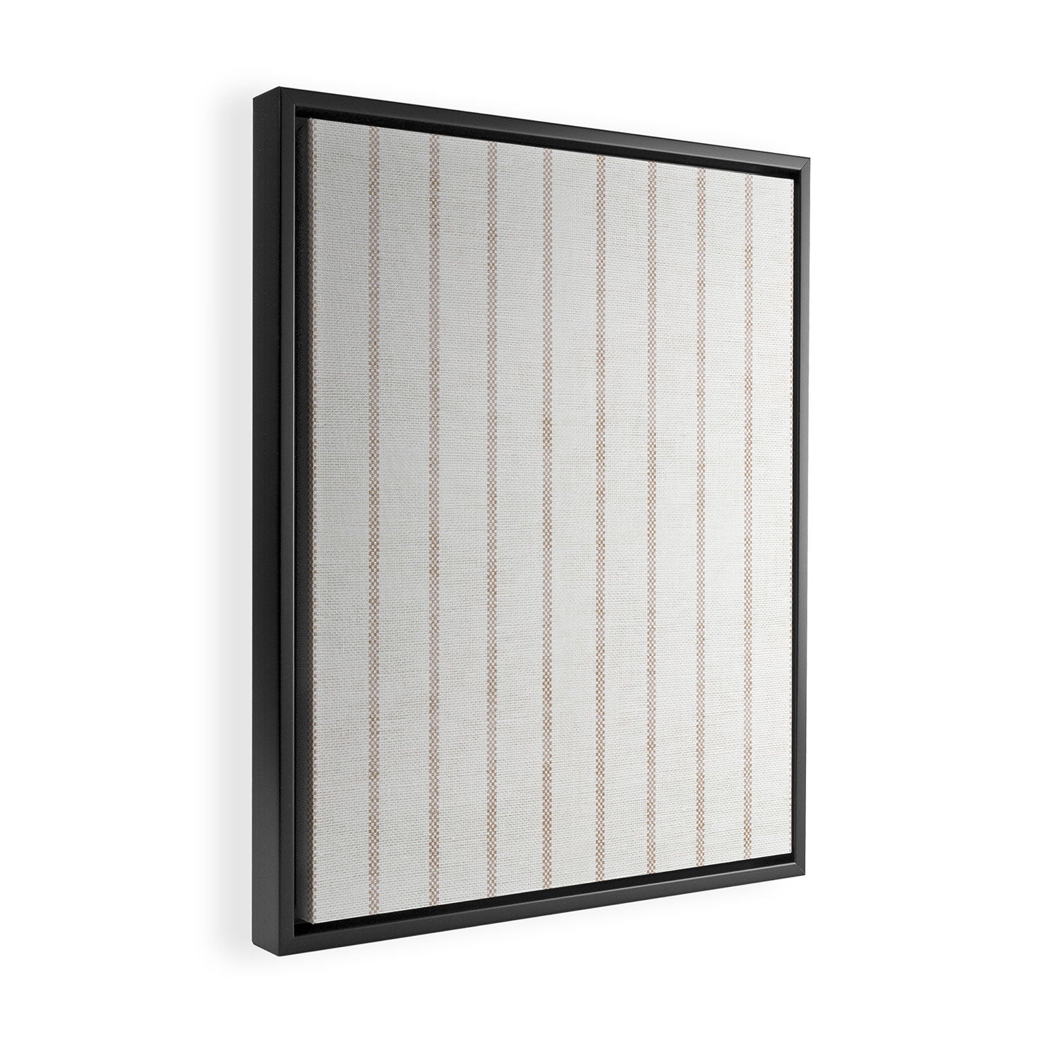  AEGEAN SIMPLE TICKING STRIPE JUTE Framed Canvas Print Gallery Image 2