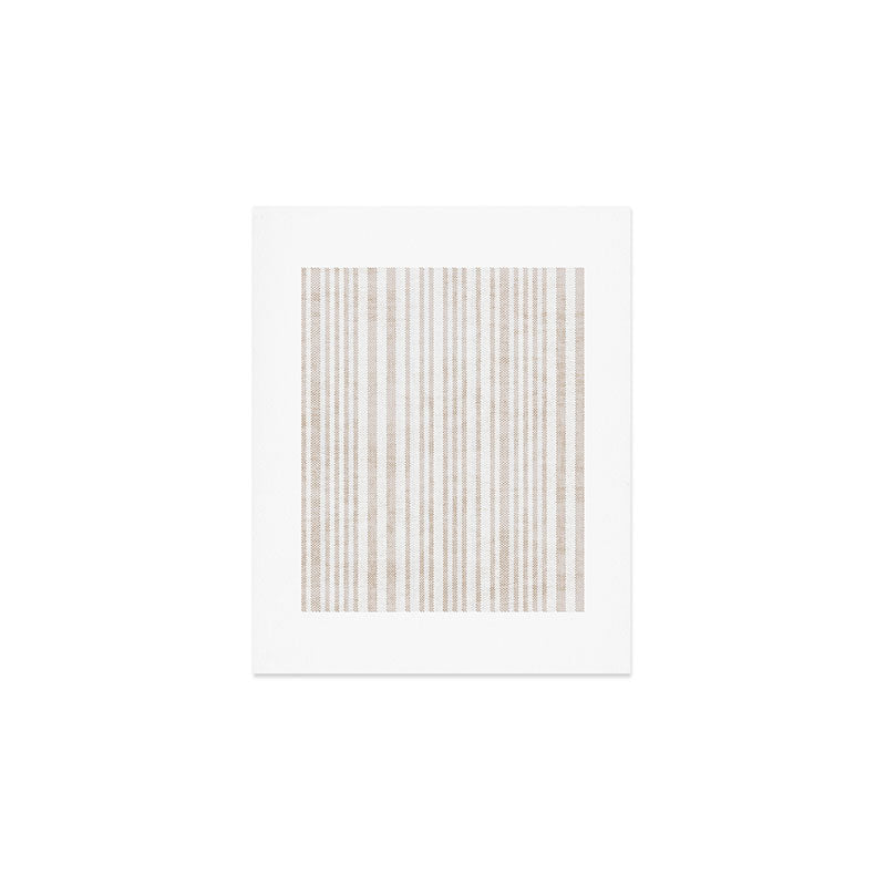 AEGEAN SOFT TICKING STRIPE Art Print Gallery Image 1