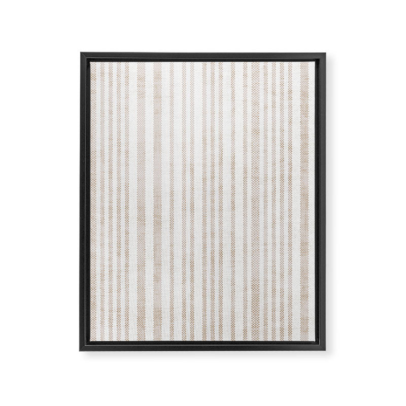 AEGEAN SOFT TICKING STRIPE Framed Canvas Print Gallery Image 8