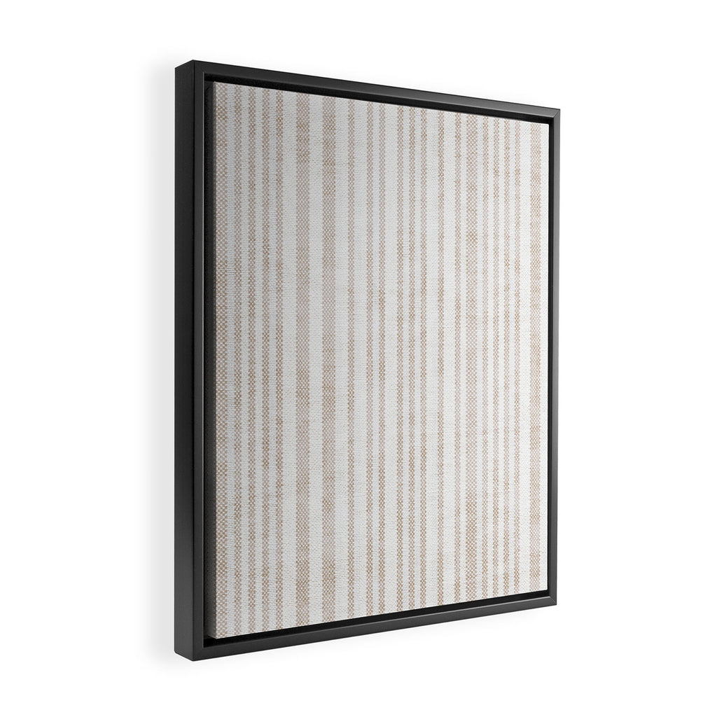 AEGEAN SOFT TICKING STRIPE Framed Canvas Print Gallery Image 2
