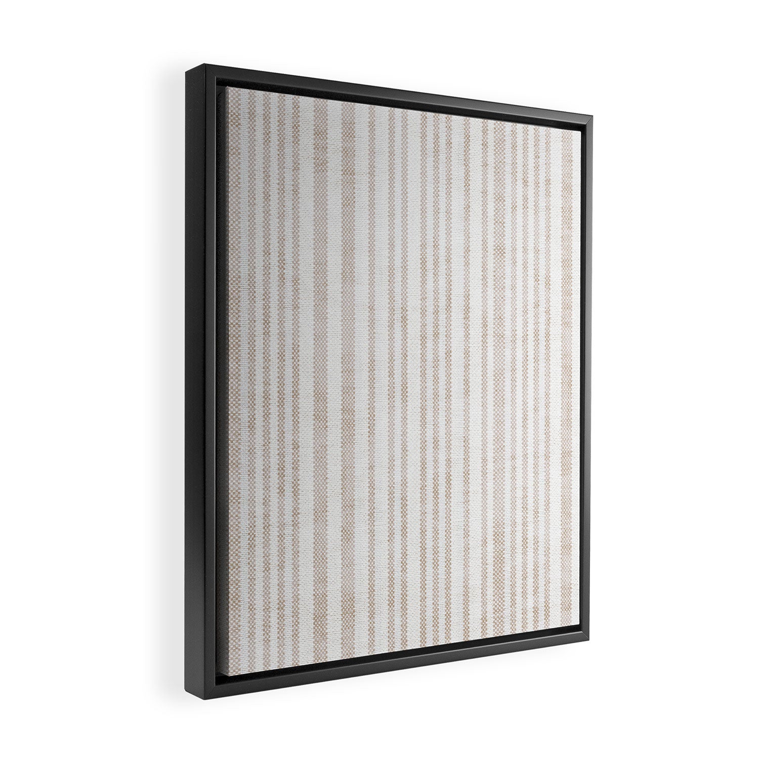 AEGEAN SOFT TICKING STRIPE Framed Canvas Print Gallery Image 2