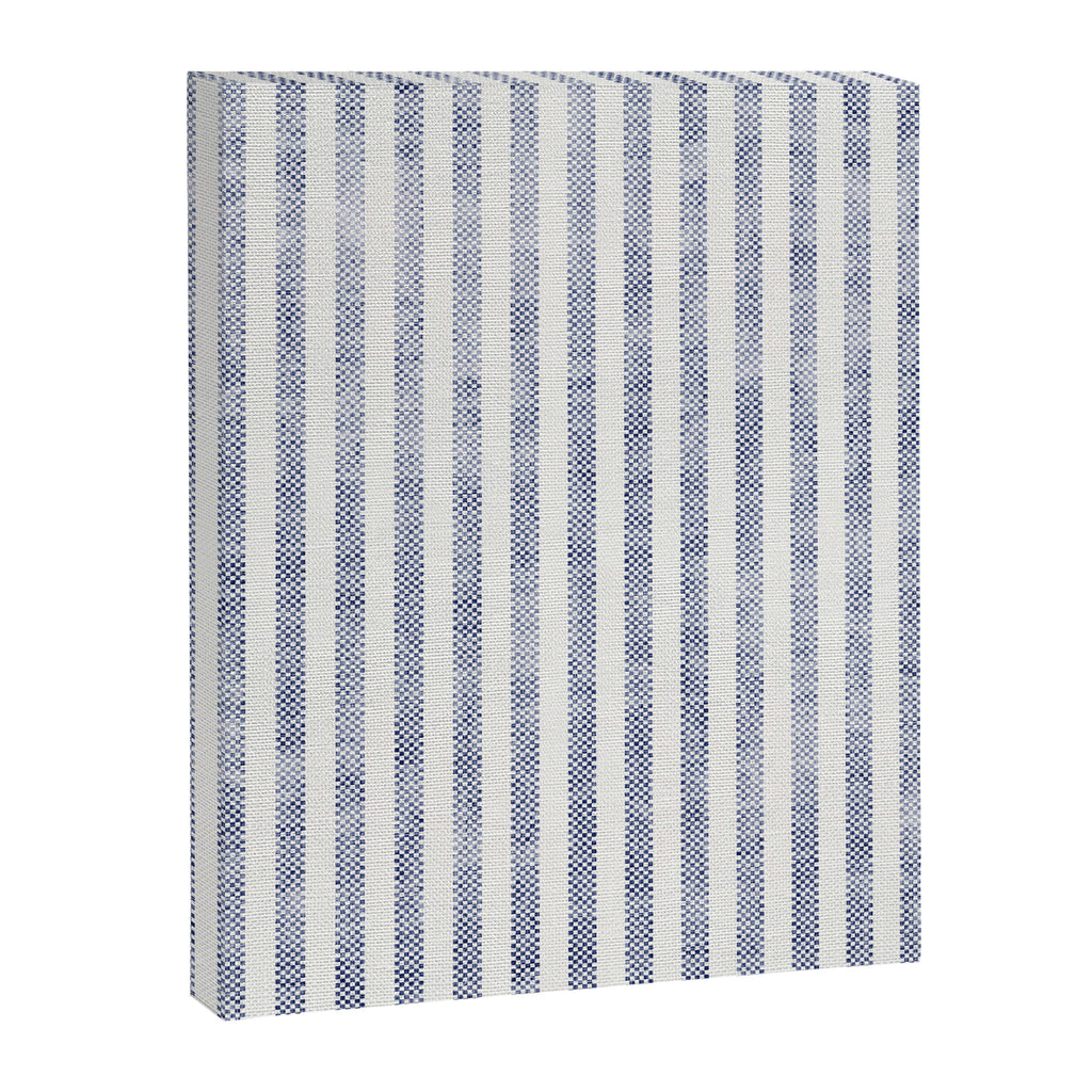 AEGEAN TICKING STRIPE BLUE Canvas Print Gallery Image 8