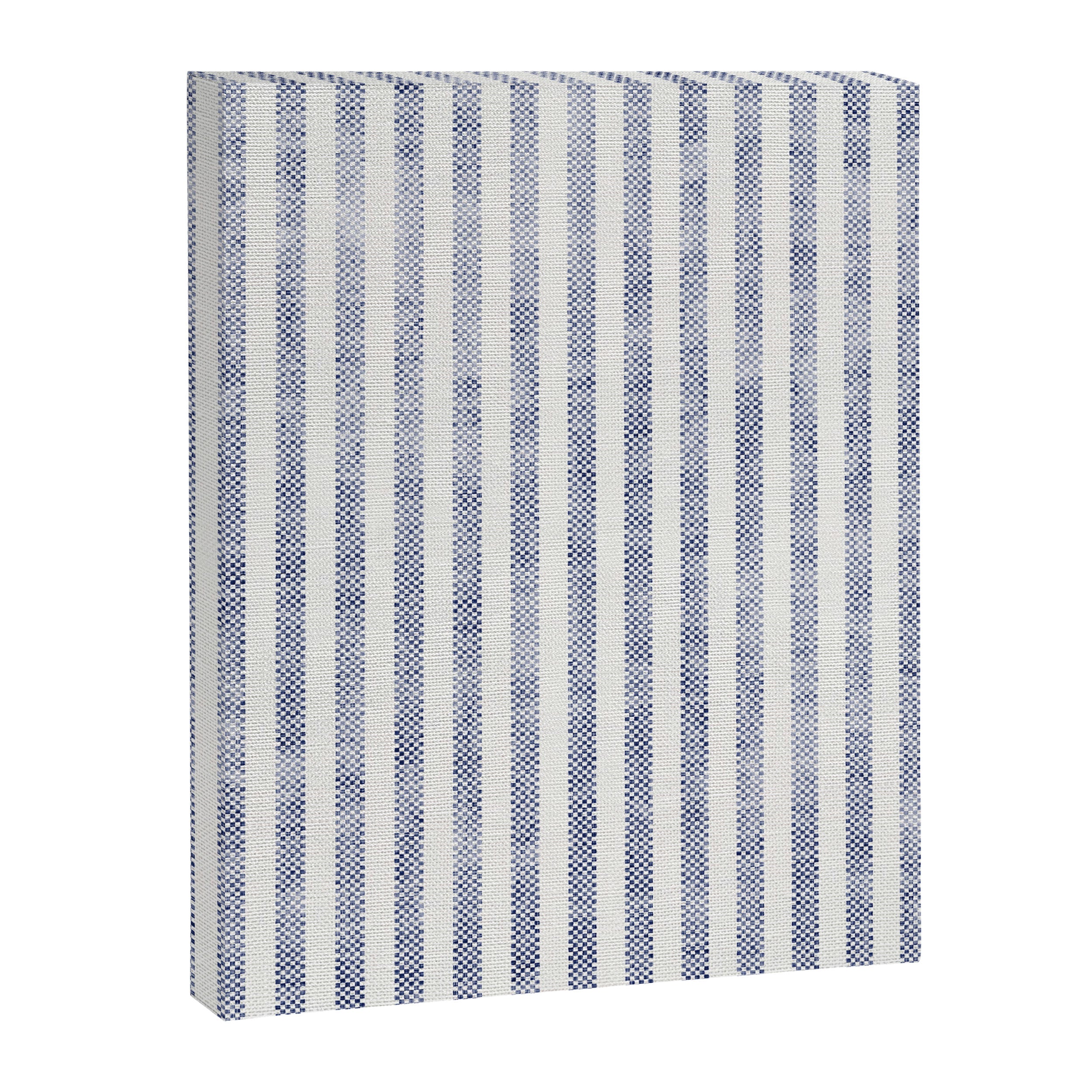 AEGEAN TICKING STRIPE BLUE Canvas Print Gallery Image 8