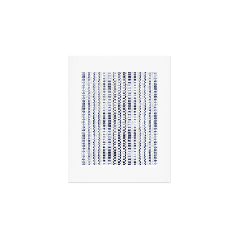 AEGEAN TICKING STRIPE BLUE Art Print Gallery Image 1