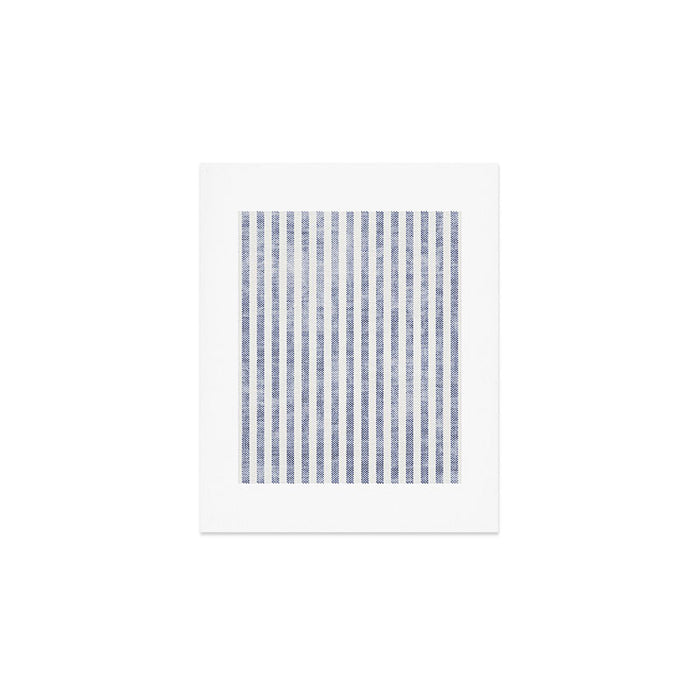 AEGEAN TICKING STRIPE BLUE Art Print Gallery Image 1