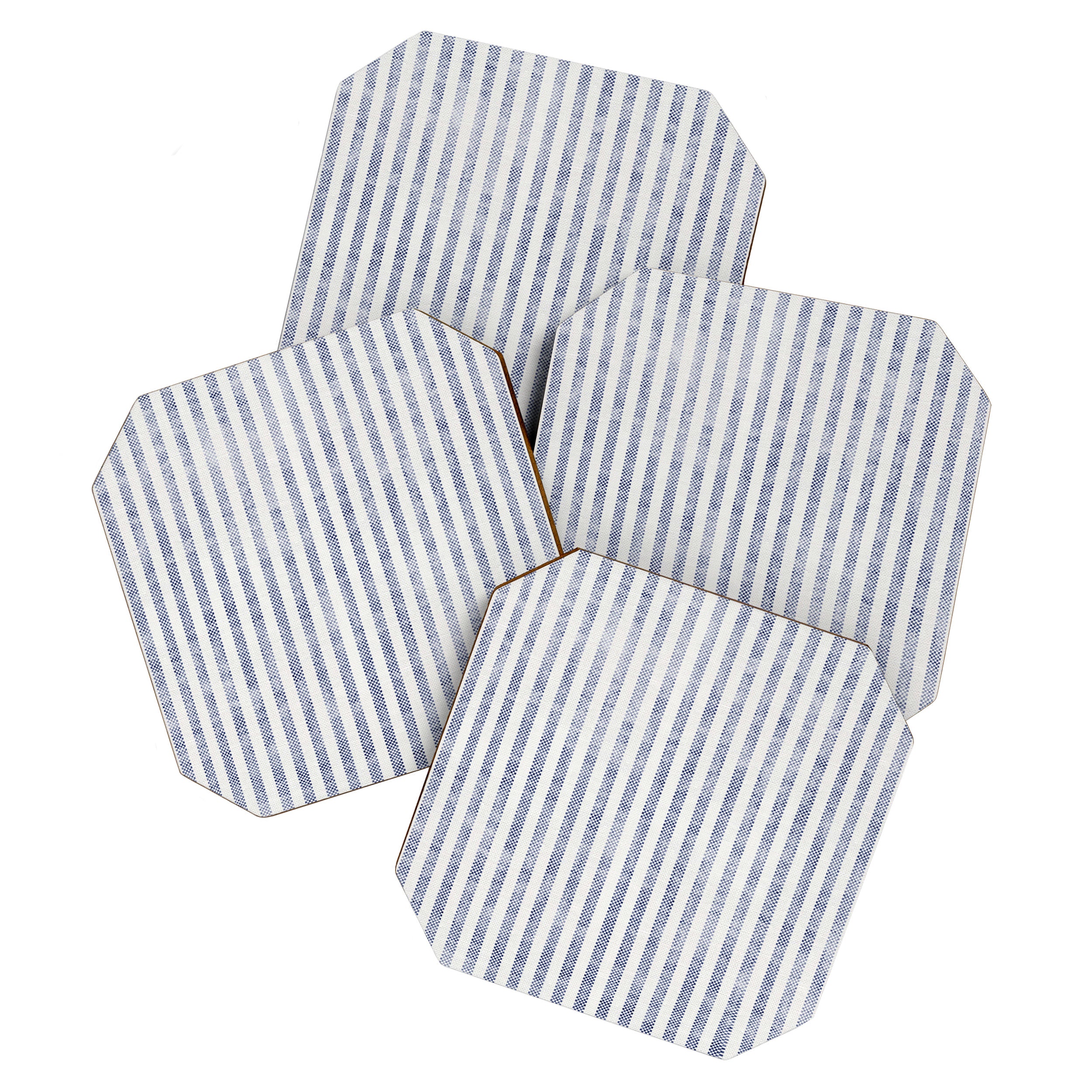 AEGEAN TICKING STRIPE BLUE Coaster Gallery Image 1