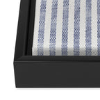 AEGEAN TICKING STRIPE BLUE Framed Canvas Print Gallery Image 3