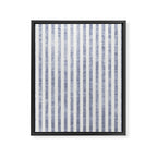 AEGEAN TICKING STRIPE BLUE Framed Canvas Print Gallery Image 8
