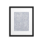 AEGEAN TICKING STRIPE BLUE Framed Art Print Gallery Image 6