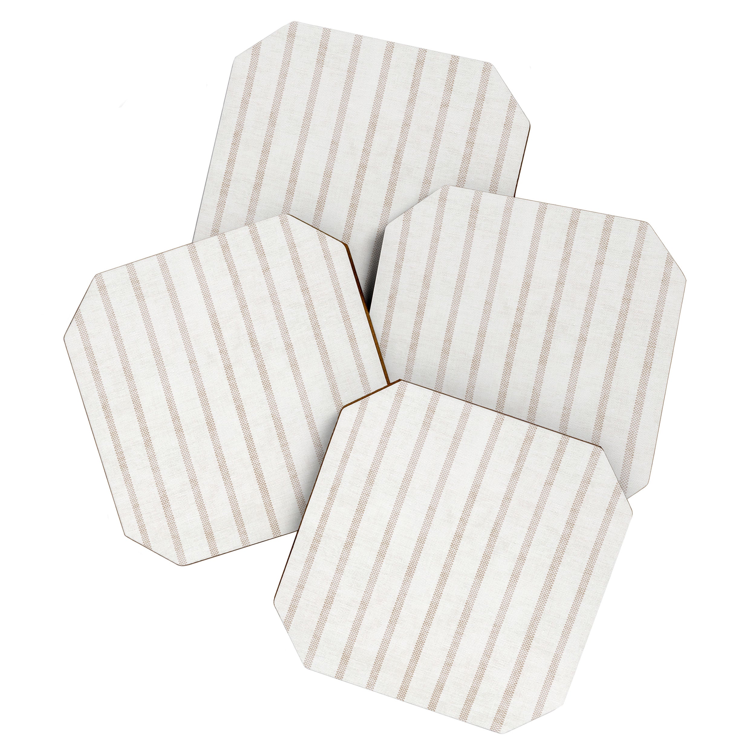 AEGEAN WIDE SPACED TICKING JUTE Coaster Gallery Image 1