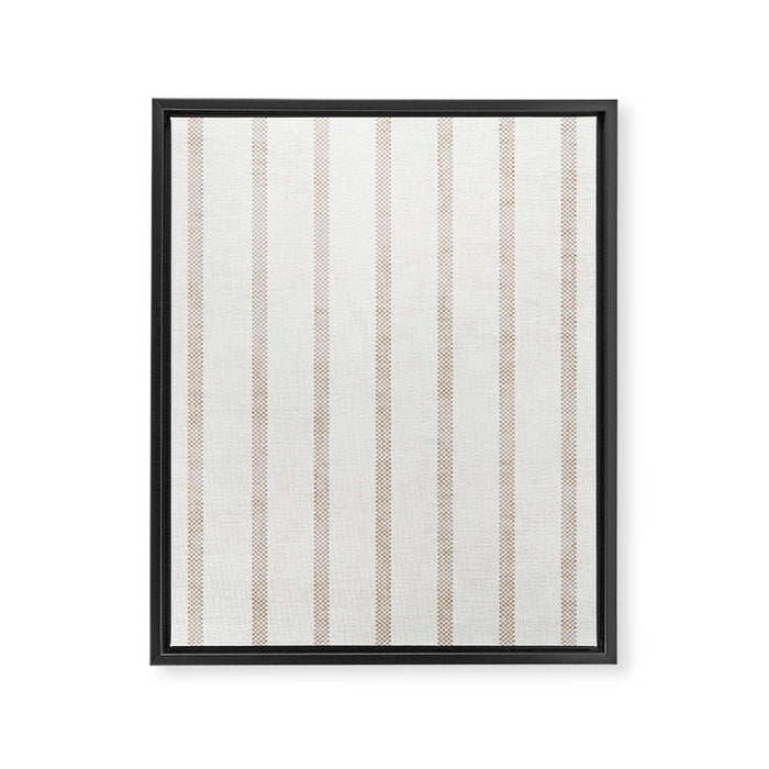 AEGEAN WIDE SPACED TICKING JUTE Framed Canvas Print Gallery Image 1