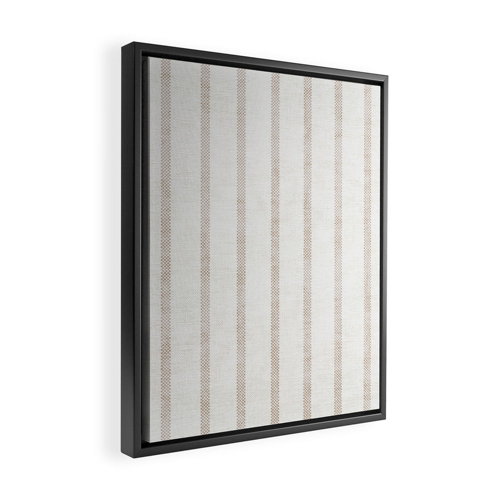 AEGEAN WIDE SPACED TICKING JUTE Framed Canvas Print Gallery Image 2