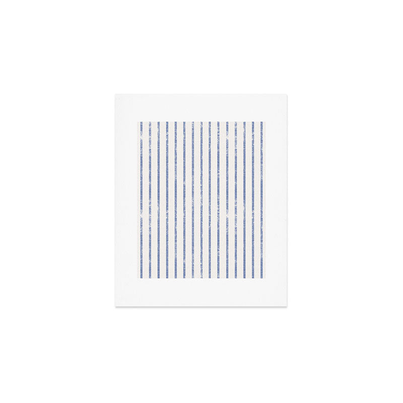AEGEAN WIDE TICKING STRIPE Art Print Gallery Image 1