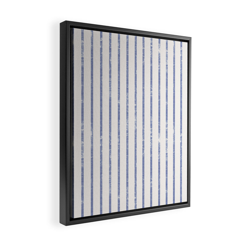 AEGEAN WIDE TICKING STRIPE Framed Canvas Print Gallery Image 2
