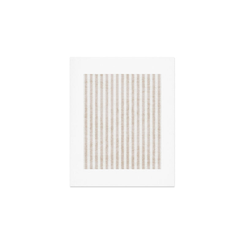  AEGEAN WIDE TICKING STRIPE JUTE Art Print Gallery Image 1