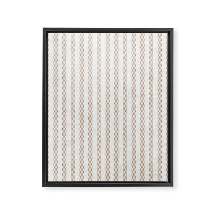  AEGEAN WIDE TICKING STRIPE JUTE Framed Canvas Print Gallery Image 1
