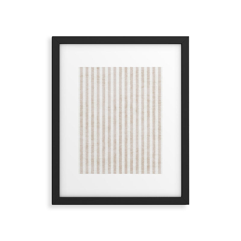  AEGEAN WIDE TICKING STRIPE JUTE Framed Art Print Gallery Image 6