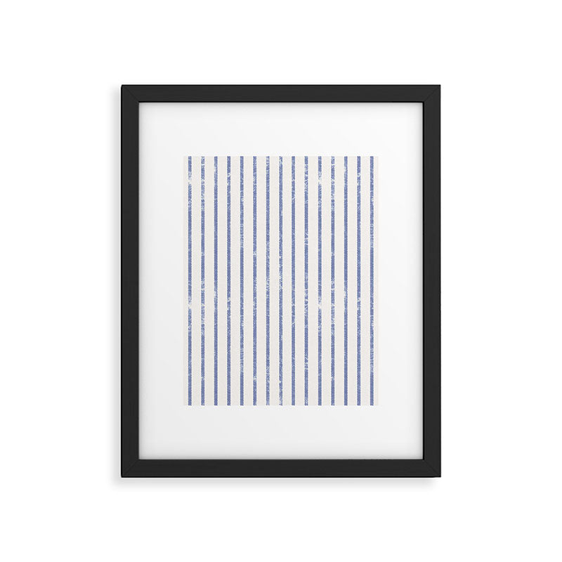 AEGEAN WIDE TICKING STRIPE Framed Art Print Gallery Image 6