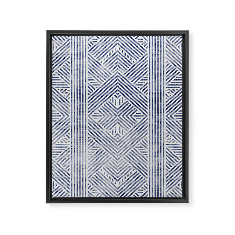 AMAI GEO DENIM Framed Canvas Print Gallery Image 8