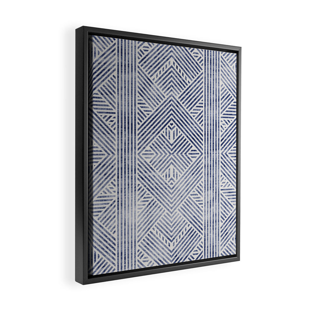 AMAI GEO DENIM Framed Canvas Print Gallery Image 2