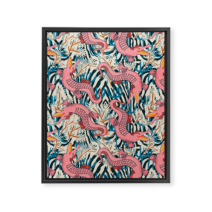 BAZAAR COSMICA GATOR Framed Canvas Print Gallery Image 1