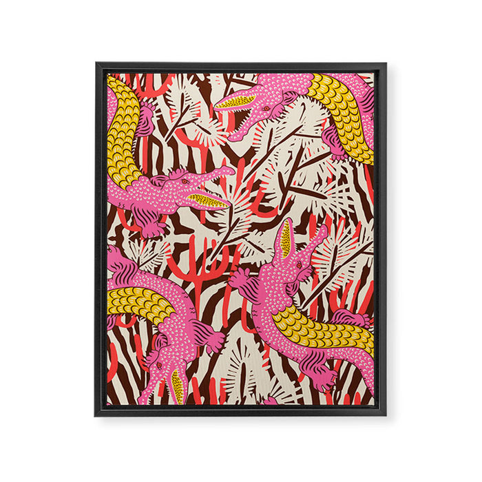 BAZAAR FETE GATOR Framed Canvas Print Gallery Image 1