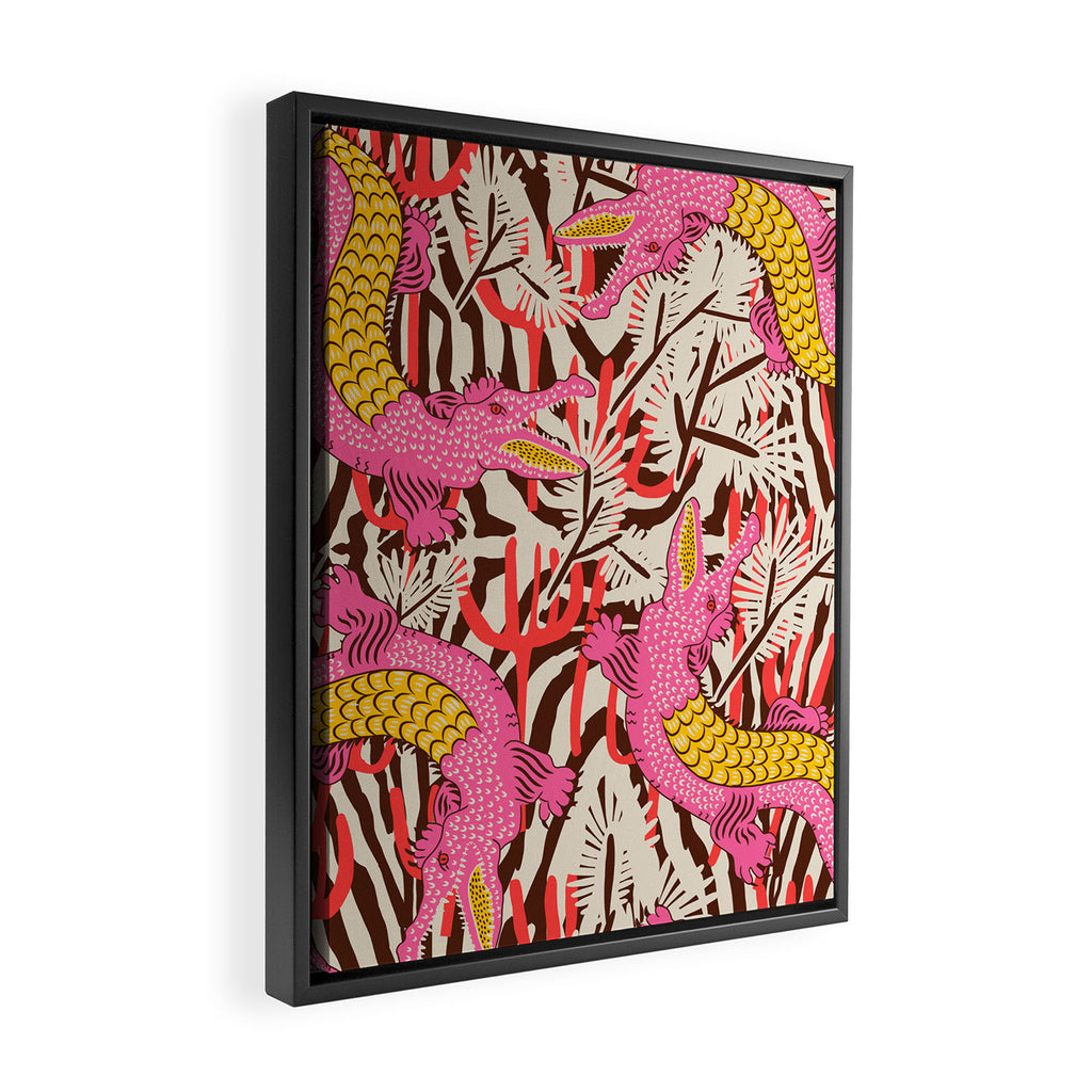 BAZAAR FETE GATOR Framed Canvas Print Gallery Image 2