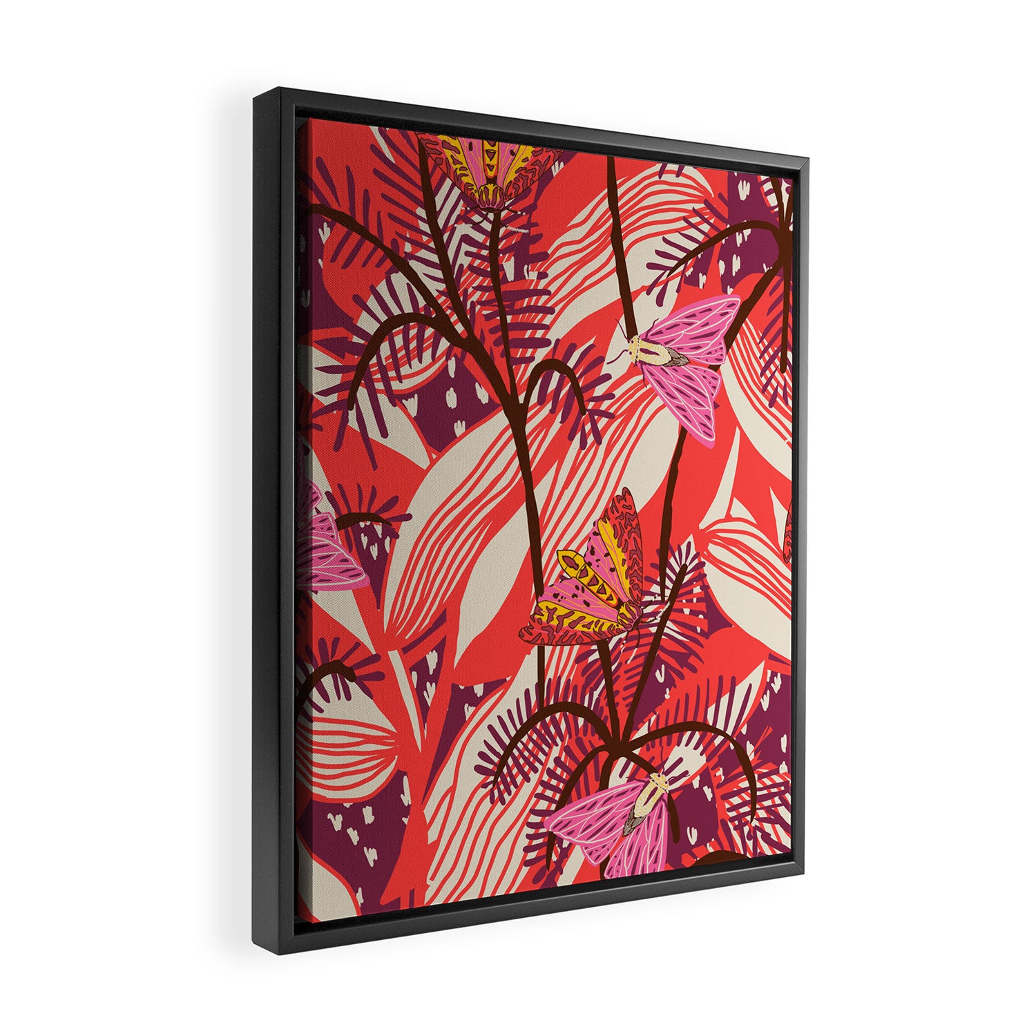 BAZAAR FETE MOTH Framed Canvas Print Gallery Image 2