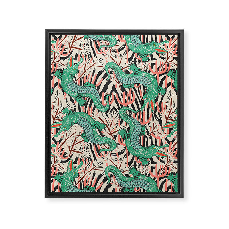 BAZAAR MAXIMA GATOR Framed Canvas Print Gallery Image 8