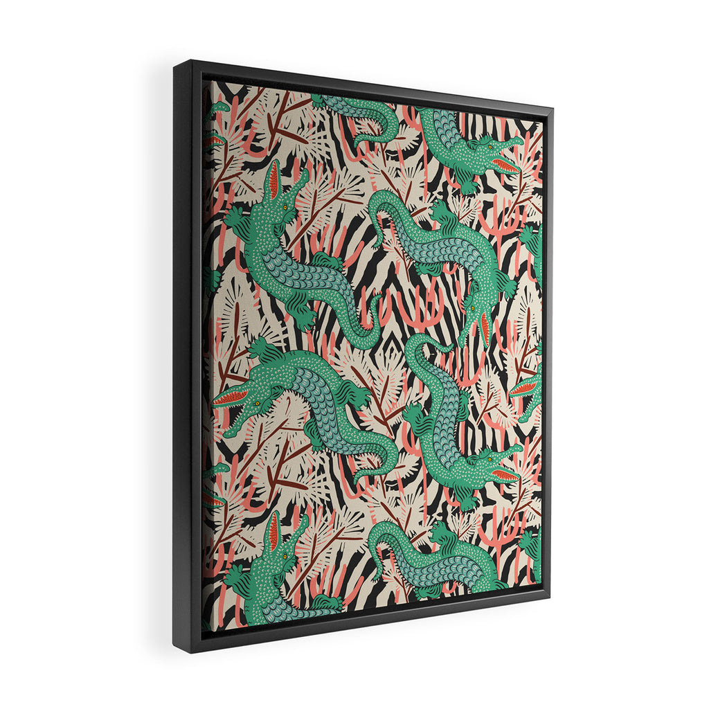 BAZAAR MAXIMA GATOR Framed Canvas Print Gallery Image 2