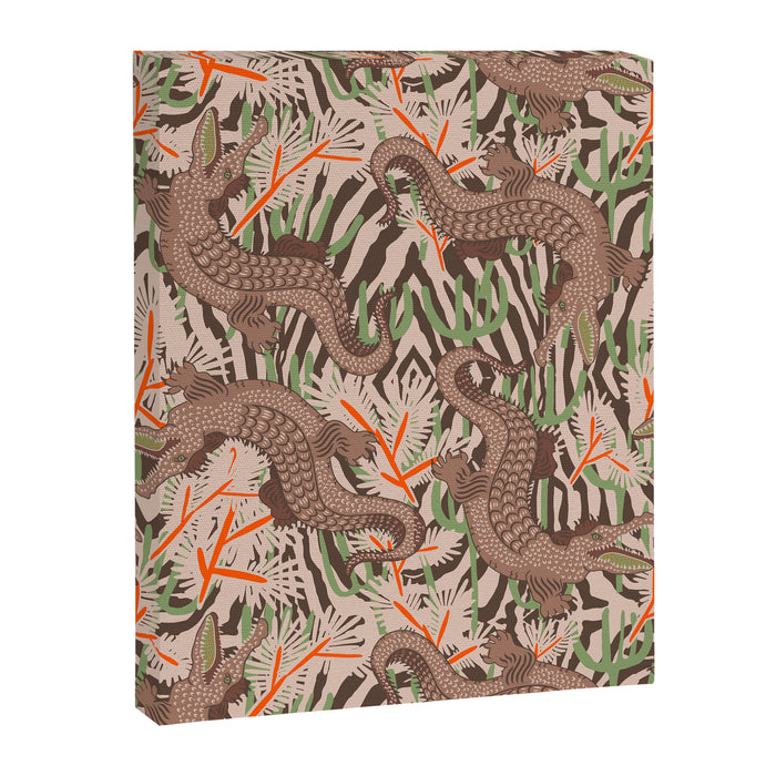 BAZAAR MOCHA GATOR Inspired by PANTONE 17 1230 Mocha Mousse Canvas Print Gallery Image 1