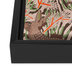 BAZAAR MOCHA GATOR Inspired by PANTONE 17 1230 Mocha Mousse Framed Canvas Print Gallery Image 3