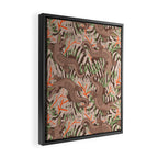BAZAAR MOCHA GATOR Inspired by PANTONE 17 1230 Mocha Mousse Framed Canvas Print Gallery Image 2