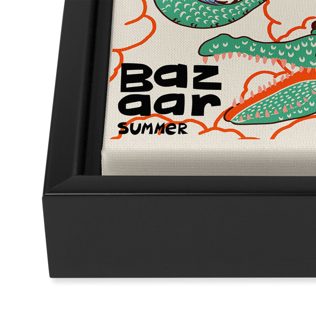 BAZAAR SUMMER Framed Canvas Print Gallery Image 3