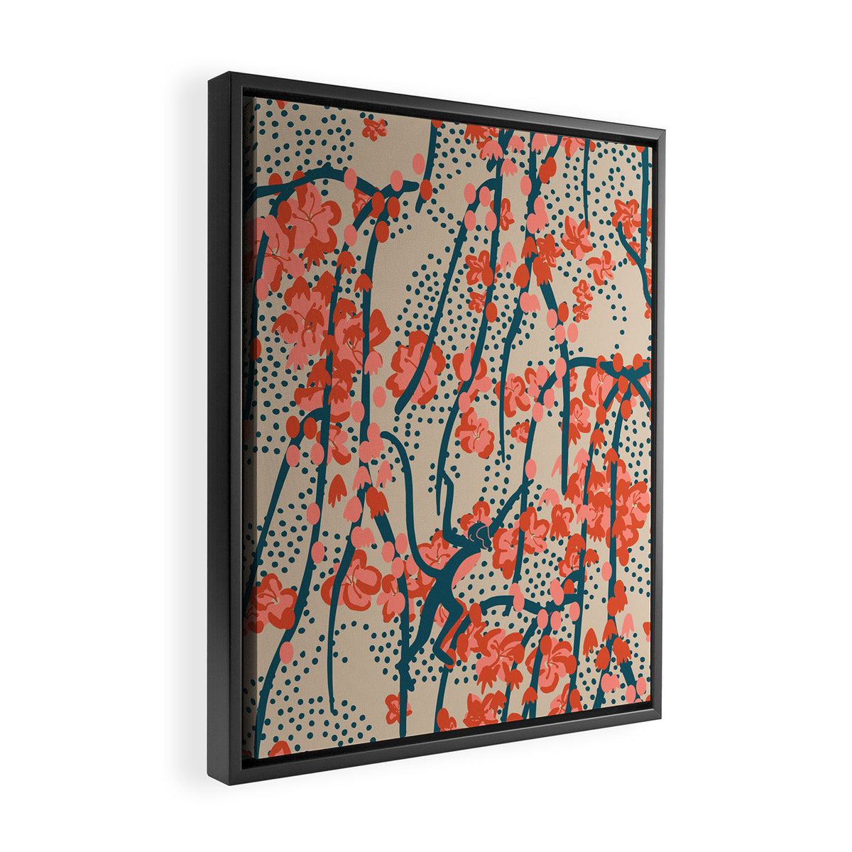  BENGAL CORA MONKEY Framed Canvas Print Gallery Image 2