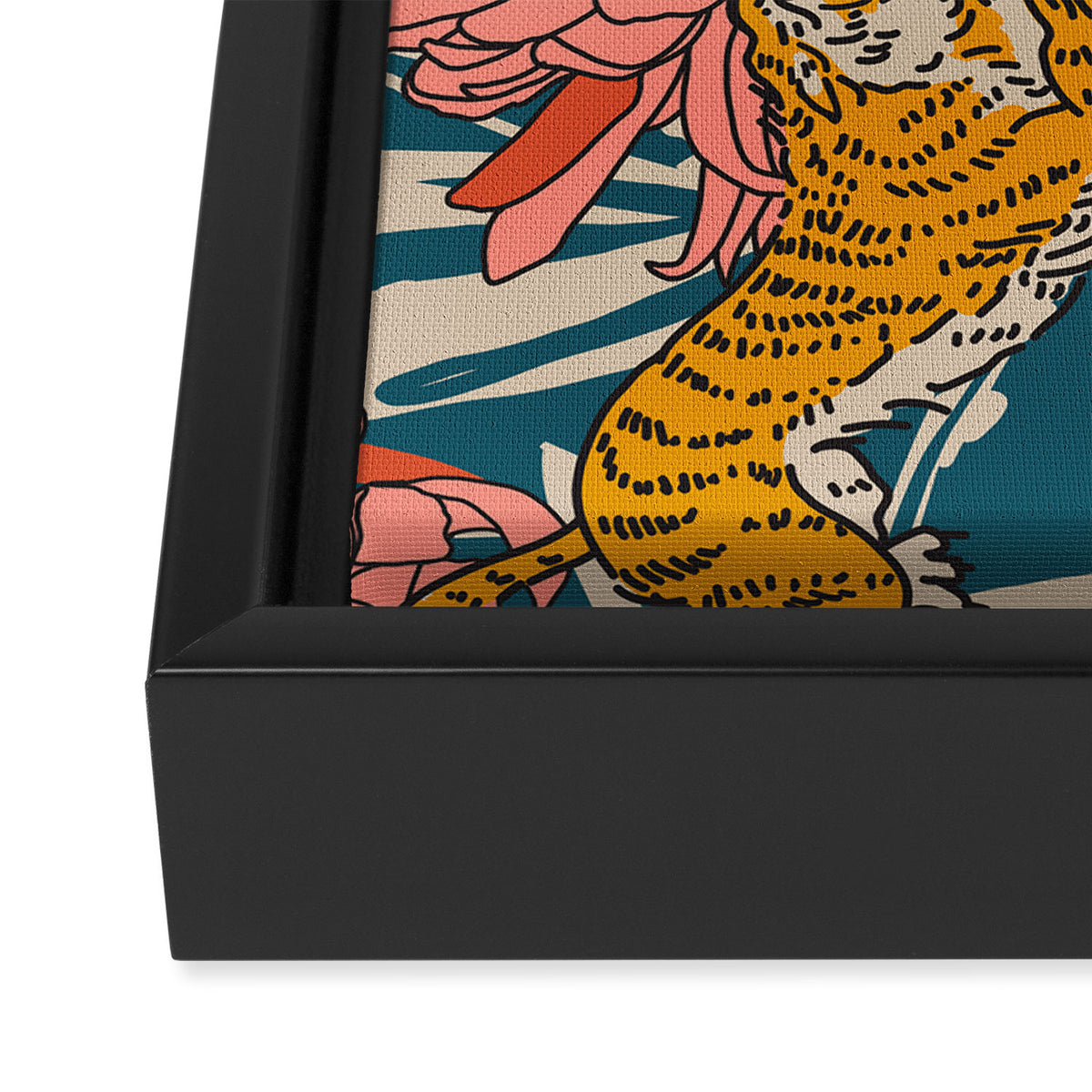 BENGAL CORA TIGER Framed Canvas Print Gallery Image 3