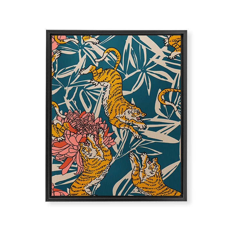 BENGAL CORA TIGER Framed Canvas Print Gallery Image 8