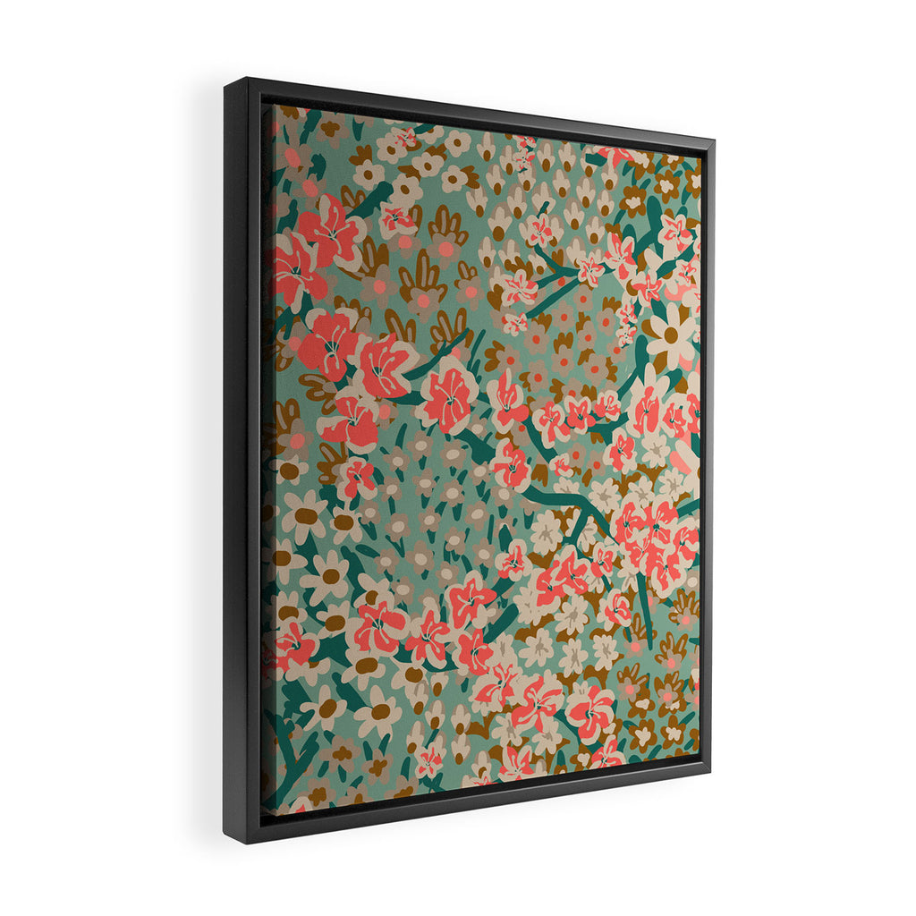 BENGAL KUMA FLORAL Framed Canvas Print Gallery Image 2