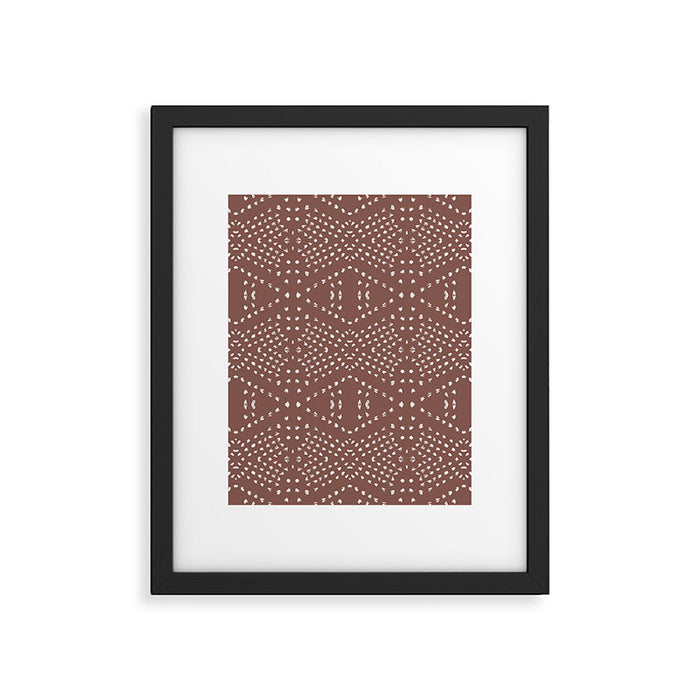 BOHO TILE CLAY Framed Art Print Gallery Image 1