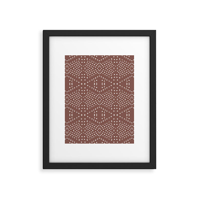 BOHO TILE CLAY Framed Art Print Gallery Image 6