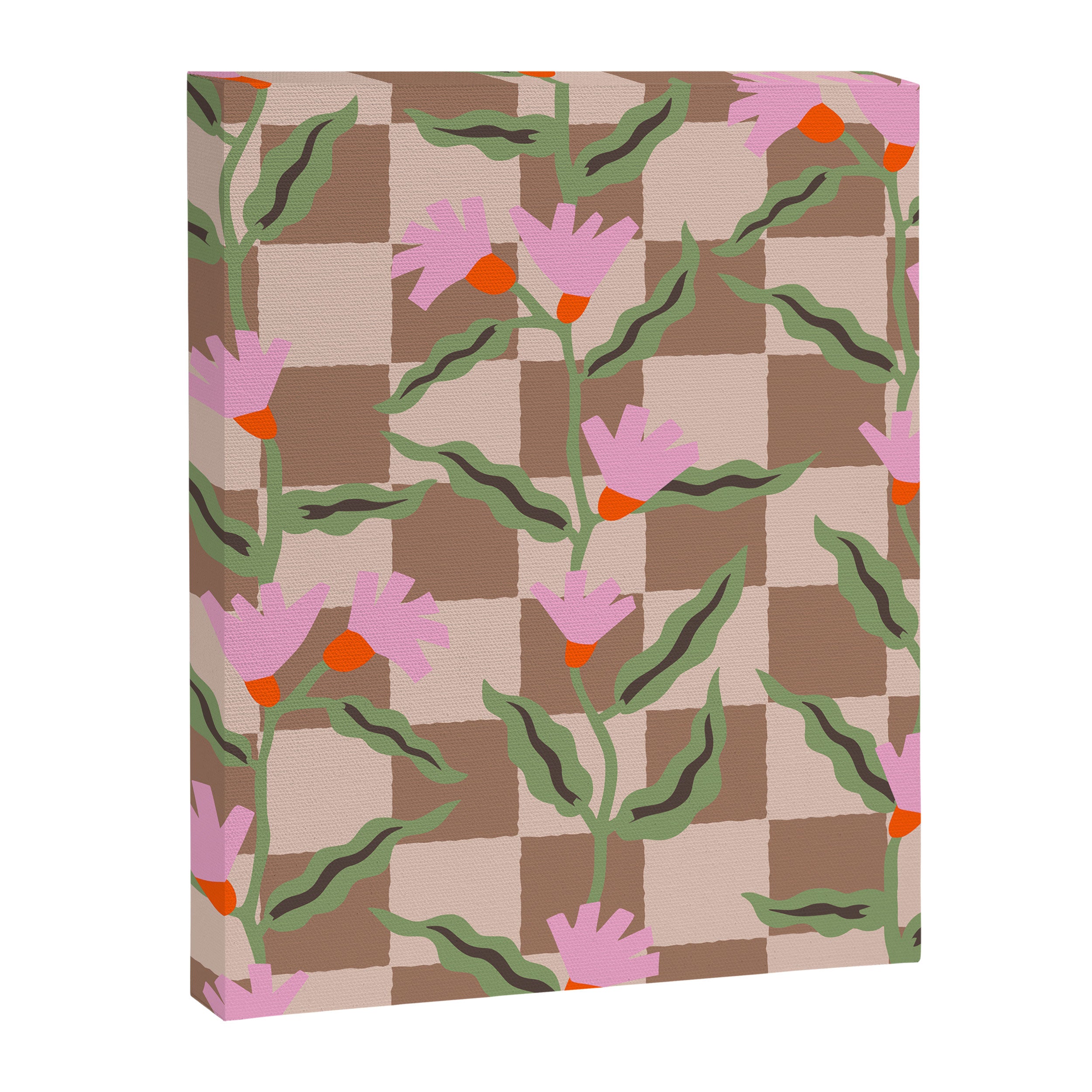 CELIE CHECKER Inspired by PANTONE 17 1230 Mocha Mousse Canvas Print Gallery Image 8