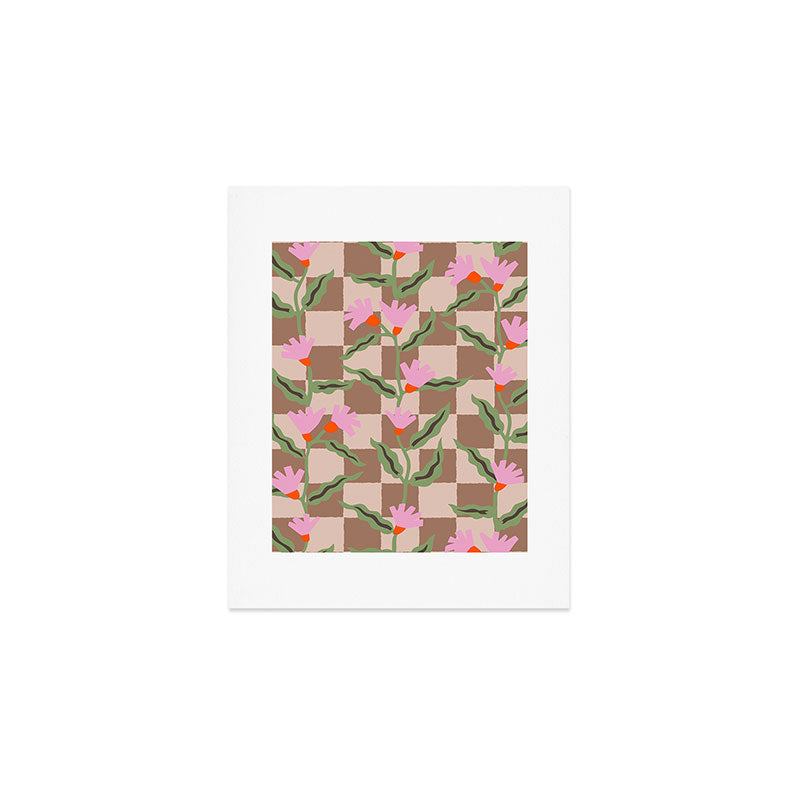 CELIE CHECKER Inspired by PANTONE 17 1230 Mocha Mousse Art Print Gallery Image 1
