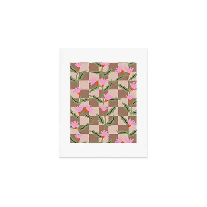 CELIE CHECKER Inspired by PANTONE 17 1230 Mocha Mousse Art Print Gallery Image 1