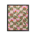 CELIE CHECKER Inspired by PANTONE 17 1230 Mocha Mousse Framed Canvas Print Gallery Image 8