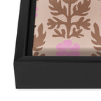 CELIE FLOWER PATCH Inspired by PANTONE 17 1230 Mocha Mousse Framed Canvas Print Gallery Image 3