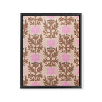 CELIE FLOWER PATCH Inspired by PANTONE 17 1230 Mocha Mousse Framed Canvas Print Gallery Image 8